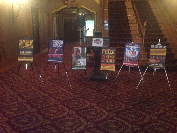 BROADWAY THEATRE LEAGUE ANNOUNCES 2013-14 SEASON, TECH SHOWS, CLOUD SEATING, EXPANSION OF YAP PROGRAM