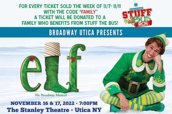 Broadway Utica to Partner with Stuff the Bus and Local Charities in Time for Their Seasonal Premiere of Elf
