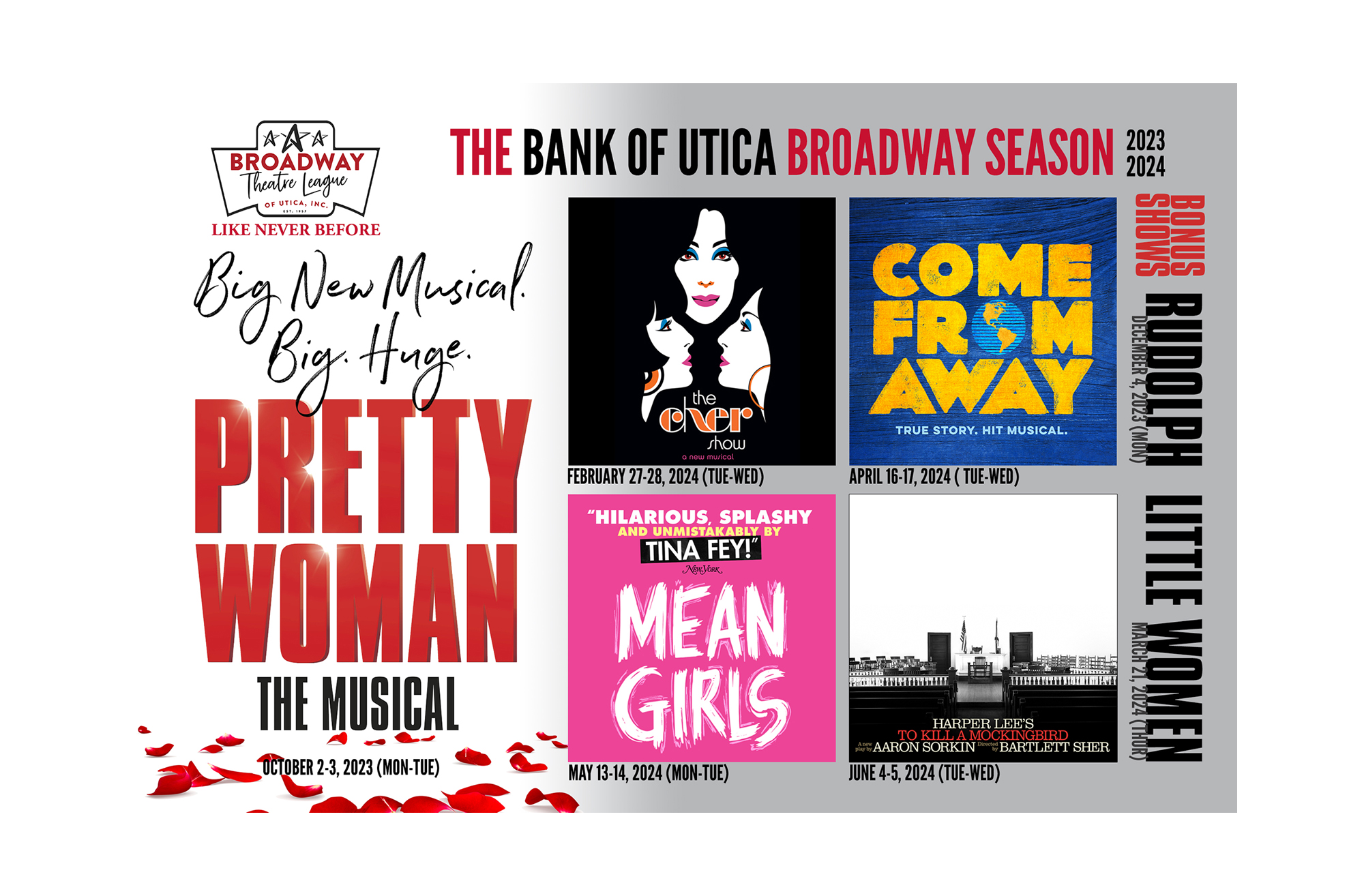 Broadway Utica Presents the Bank of Utica 23-24 Show Season!